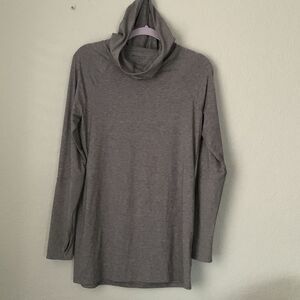 Athleta Hoodie Top Gray Hiking Outdoor Yoga Tunic Size M